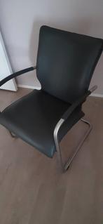 Leren zit/eethoekstoel, Huis en Inrichting, Stoelen, Ophalen, Grijs, Metaal, Eén