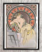 ALPHONSE MUCHA Art Nouveau Kunst Poster in Lijst, Antiek en Kunst, Ophalen of Verzenden