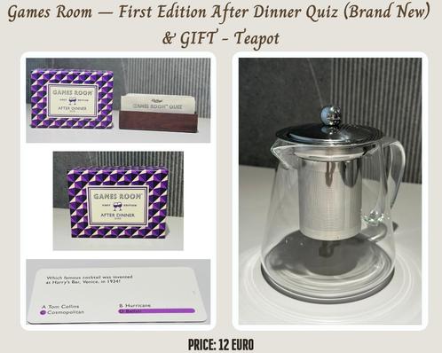 Games Room – First Edition After Dinner Quiz (Brand New) & G, Hobby en Vrije tijd, Gezelschapsspellen | Kaartspellen, Nieuw, Ophalen of Verzenden
