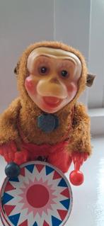 Vintage Speelgoed Aap met Trommel, Werkend!, Antiek en Kunst, Ophalen of Verzenden