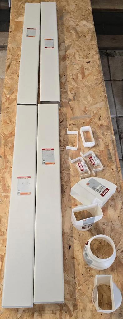 Afzuigkap afvoerbuizen en extra's nieuw in plastic!, Doe-het-zelf en Verbouw, Buizen en Afvoer, Nieuw, Afvoer, Pvc, Minder dan 2 meter