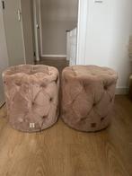 Riviera Maison Velvet Poefjes, Huis en Inrichting, Minder dan 50 cm, Rond, Ophalen of Verzenden, Zo goed als nieuw