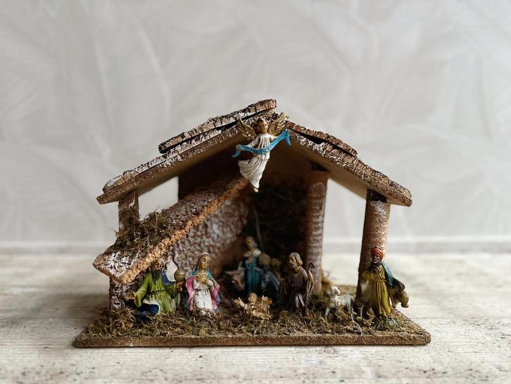 Vintage kerststal, Diversen, Kerst, Zo goed als nieuw, Ophalen of Verzenden