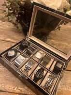 Meerdere horloges inclusief horloge box! DIESEL, FOSSSIL, Sieraden, Tassen en Uiterlijk, Overige merken, Staal, Ophalen of Verzenden