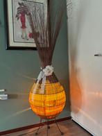 Gezellige rieten lamp, Huis en Inrichting, Lampen | Vloerlampen, Ophalen, Gebruikt, Overige materialen, 150 tot 200 cm