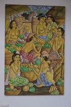 schilderij Balinees op doek. 20e eeuw Ubud, Antiek en Kunst, Kunst | Schilderijen | Klassiek, Ophalen