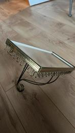 Vintage wandplank met spiegelplateau en krullen, Ophalen of Verzenden, Gebruikt