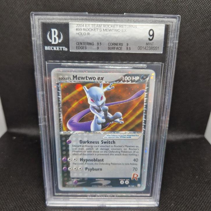 Rocket's Mewtwo Ex Holo Ex Team Rocket Returns BGS 9, Hobby en Vrije tijd, Verzamelkaartspellen | Pokémon, Zo goed als nieuw, Ophalen of Verzenden
