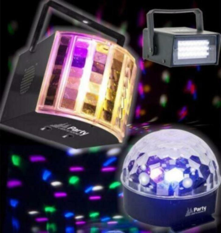 PARTY-3PACK 3-Led Disco licht effcten [1182P-B], Muziek en Instrumenten, Licht en Laser, Nieuw, Overige typen, Ophalen of Verzenden