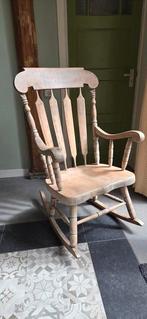Prachtige grote schommelstoel whitewash, Huis en Inrichting, Stoelen, Ophalen of Verzenden, Zo goed als nieuw, Wit, Eén