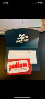 Cadeaukaart Podium, Tickets en Kaartjes, Eén persoon, Cadeaubon
