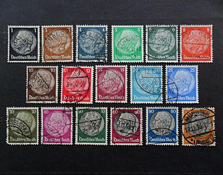 Reich : Mi-512-528 Paul von Hindenburg 1933 Wz. Hakenkreuze, Postzegels en Munten, Postzegels | Europa | Duitsland, Gestempeld