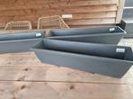 Antraciet Bloembak 70cm. 2 stuks, Ophalen of Verzenden, Kunststof, 60 tot 100 cm, Tuin