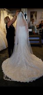 Trouwjurk kant La Sposa champagne, Kleding | Dames, Ophalen of Verzenden, Zo goed als nieuw, Wit, Trouwjurk