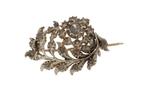 Bloem broche 24 roos diamanten antiek 14k goud dames retro, Sieraden, Tassen en Uiterlijk, Antieke sieraden, Ophalen of Verzenden