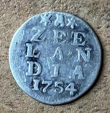 Dubbele Wapenstuiver Zeeland 1754 beschikbaar voor biedingen