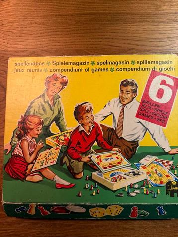 Vintage Jumbo Spellen Compendium - 6 Spellen! beschikbaar voor biedingen