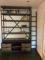 Industriële open wandkast - 160cm breed, Huis en Inrichting, Kasten | Boekenkasten, Ophalen, Met plank(en), 200 cm of meer, 150 tot 200 cm
