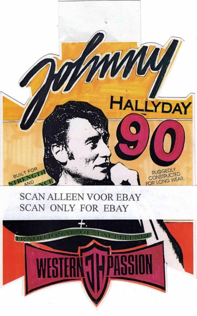 Jonnny Hallyday zeldzame kledingkaart Western Fashion (afb.), Verzamelen, Ansichtkaarten | België, Ongelopen, Limburg, 1960 tot 1980