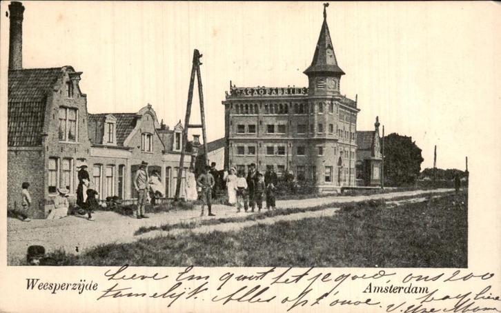 Amsterdam - Weesperzijde, Verzamelen, Ansichtkaarten | Nederland, Ongelopen, Noord-Holland, Voor 1920, Ophalen of Verzenden