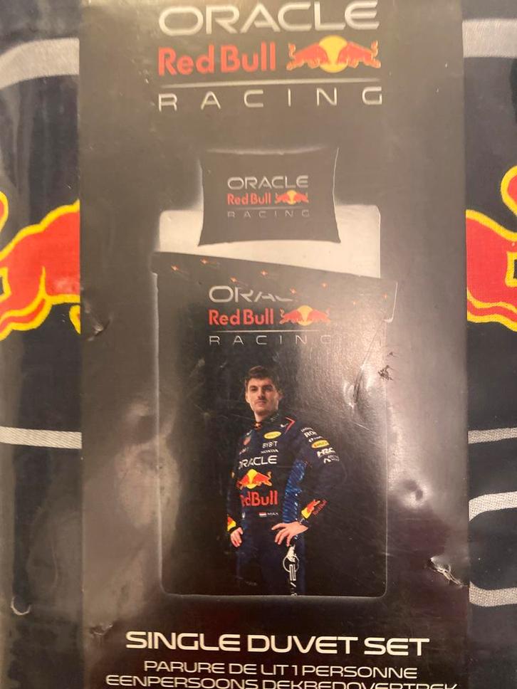 Max Verstappen dubbelzijdig Dekbedovertrek - Nieuw!, Huis en Inrichting, Slaapkamer | Beddengoed, Nieuw, Dekbedovertrek, Eenpersoons