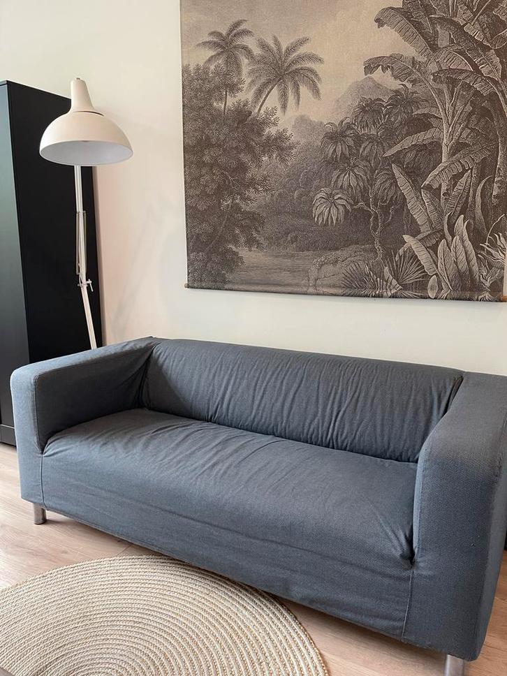 IKEA 2-zitsbank vissle grijs, Huis en Inrichting, Banken | Bankstellen, Zo goed als nieuw, Tweepersoons, 75 tot 100 cm, Stof, Ophalen of Verzenden