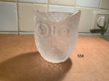 Frosted Glass Owl Tealight Holder beschikbaar voor biedingen