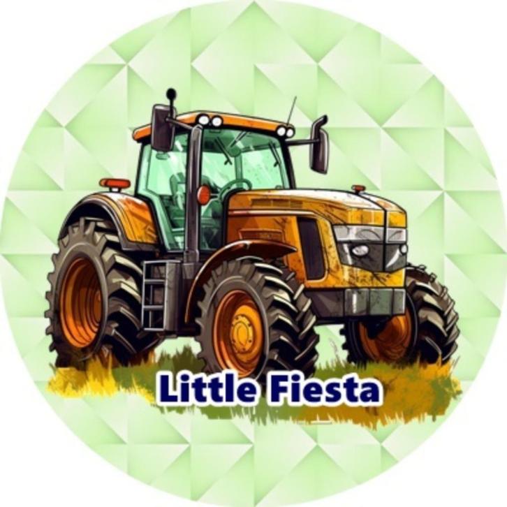 L1067 icing frosting tractor 18cm eetbare taart plaat print, Hobby en Vrije tijd, Taarten en Cupcakes maken, Nieuw, Versiering