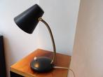 Fifties Bureaulamp, zwart/messing