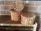 3 rieten manden, Huis en Inrichting, Ophalen of Verzenden, Gebruikt