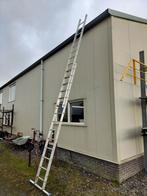 Ladder 2 x 14 aluminium trap hoogte c.a 6 meter, Ophalen, Gebruikt