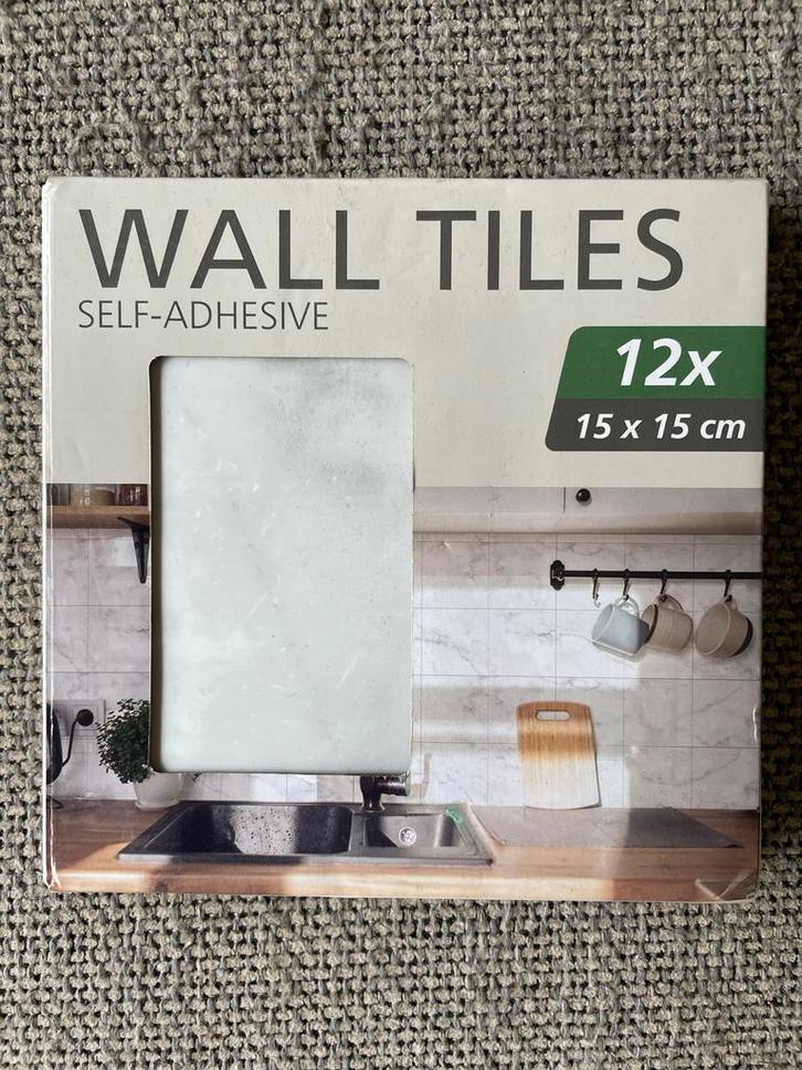 Zelfklevende Wandtegels 12 stuks, Doe-het-zelf en Verbouw, Tegels, Nieuw, Wandtegels, Overige materialen, Minder dan 20 cm, Minder dan 5 m²