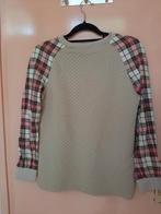 Beige trui met ruit mouwen - Maat M, Ophalen of Verzenden, Nieuw, Maat 38/40 (M), Beige