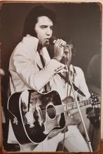 Elvis Presley staand zwart wit metalen wandbord reclamebord, Nieuw, Ophalen of Verzenden