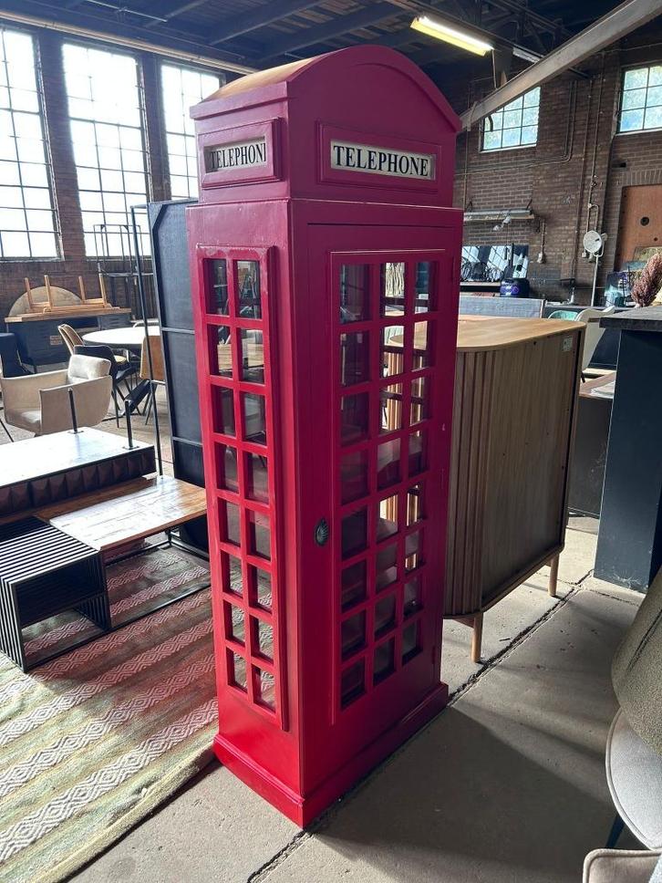 Telefooncel Bar Brits design - outlet korting, Huis en Inrichting, Kasten | Dressoirs, Zo goed als nieuw, 50 tot 100 cm, 75 cm of meer