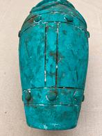 Antiek Blauwe Terracotta Amforen Kruik, Huis en Inrichting, Woonaccessoires | Vazen, Gebruikt, Blauw, Aardewerk of Porselein, Ophalen of Verzenden