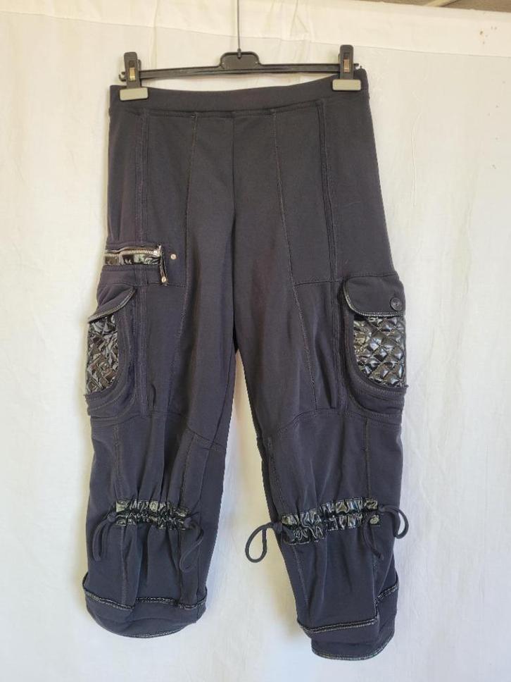 Stoere zwarte 3/4e broek mt 40 merk Mc Planet, Kleding | Dames, Broeken en Pantalons, Zo goed als nieuw, Maat 38/40 (M), Zwart
