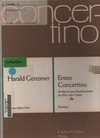 H. Genzmer Concertino nr. 1 voor Piano, Fluit, Strijkorkest, Muziek en Instrumenten, Bladmuziek, Klassiek, Ophalen of Verzenden