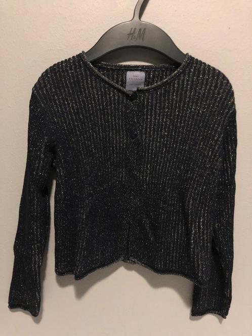 Zara Feestelijk Donker Blauw (met Goude Draad) Vest mt 122, Kinderen en Baby's, Kinderkleding | Maat 122, Zo goed als nieuw, Meisje