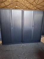 2 zwarte metalen roldeurkasten in 1 koop, Ophalen, Gebruikt, 100 tot 150 cm, Metalen roldeurkasten