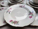 Boterham ontbijtborden borden bloemen rand, Antiek en Kunst, Ophalen of Verzenden