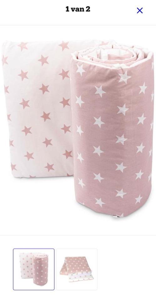 2 Bedomranders 1 roze witte sterren + 1 gehele roze, Kinderen en Baby's, Kinderkamer | Beddengoed, Zo goed als nieuw, Overige typen