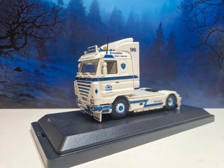 Tekno Scania 143 streamline triotrans, Hobby en Vrije tijd, Modelauto's | 1:50, Zo goed als nieuw, Bus of Vrachtwagen, Tekno, Ophalen of Verzenden