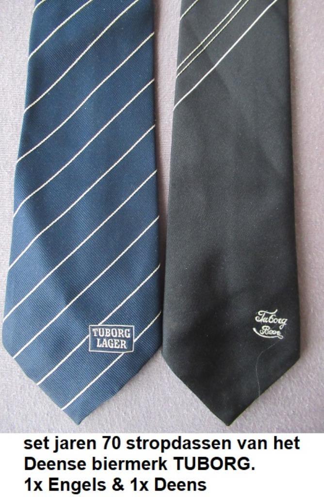 TUBORG BIER, set stropdassen, Deens en Engels, Kleding | Heren, Stropdassen, Nieuw, Overige kleuren, Ophalen of Verzenden