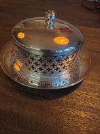 Verzilverde botervloot, Antiek en Kunst, Ophalen of Verzenden, Zilver