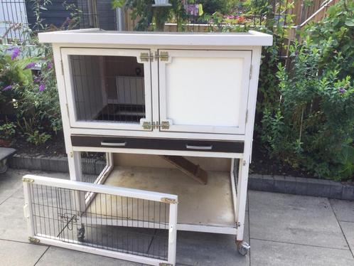 Konijnen hok voor buiten, Dieren en Toebehoren, Knaagdieren en Konijnen | Hokken en Kooien, Gebruikt, Hok, 90 cm of meer, 75 tot 110 cm