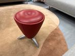 Leolux TamTam Hollow Kruk rood leer Design Poef Tam Tam, Ophalen of Verzenden, Leolux