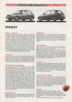 Toyota Personenwageninformatie Starlet, april 1993, Ophalen of Verzenden, Nieuw, Toyota