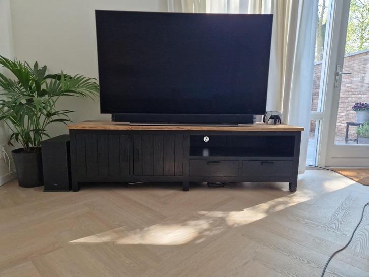 Echt Massief Teakhouten Tv meubel!, Huis en Inrichting, Kasten | Televisiemeubels, Zo goed als nieuw, Minder dan 100 cm, 150 tot 200 cm