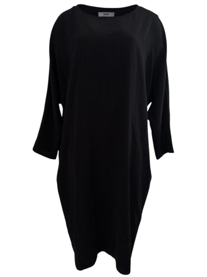Zenggi jurk XL, Kleding | Dames, Jurken, Zo goed als nieuw, Maat 46/48 (XL) of groter, Zwart, Onder de knie, Ophalen of Verzenden